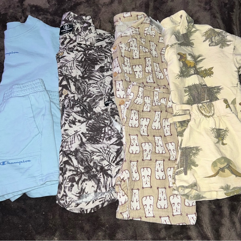 Bundle of size 2T toddler boy shirts and shorts sets